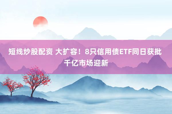 短线炒股配资 大扩容！8只信用债ETF同日获批 千亿市场迎新