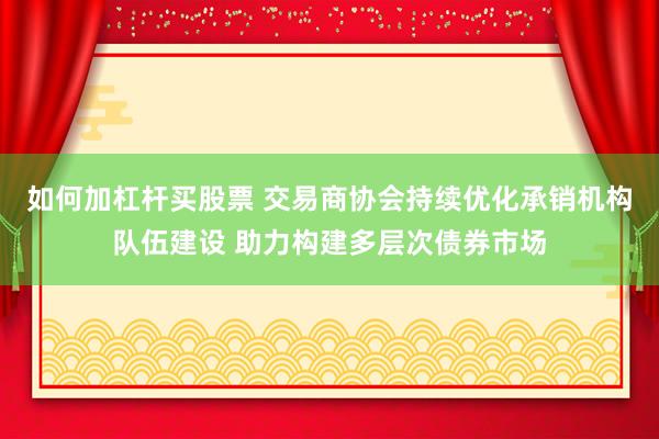 如何加杠杆买股票 交易商协会持续优化承销机构队伍建设 助力构建多层次债券市场