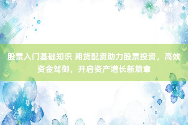 股票入门基础知识 期货配资助力股票投资，高效资金驾御，开启资产增长新篇章